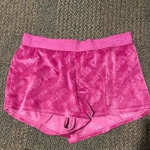 Juicy Couture Bright Pink Velour Lounge Shorts